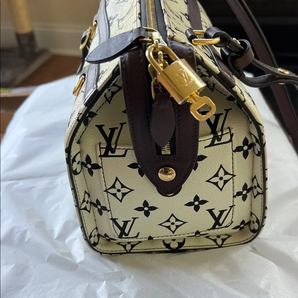 Louis Vuitton Limited Edition Cream and Brown Monogram Crossbody Bag - Picture 3 of 13